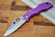 Spyderco Ladybug - Purple FRN Handle / Satin VG10 Plain Blade LPRP3 - Northwest Knives