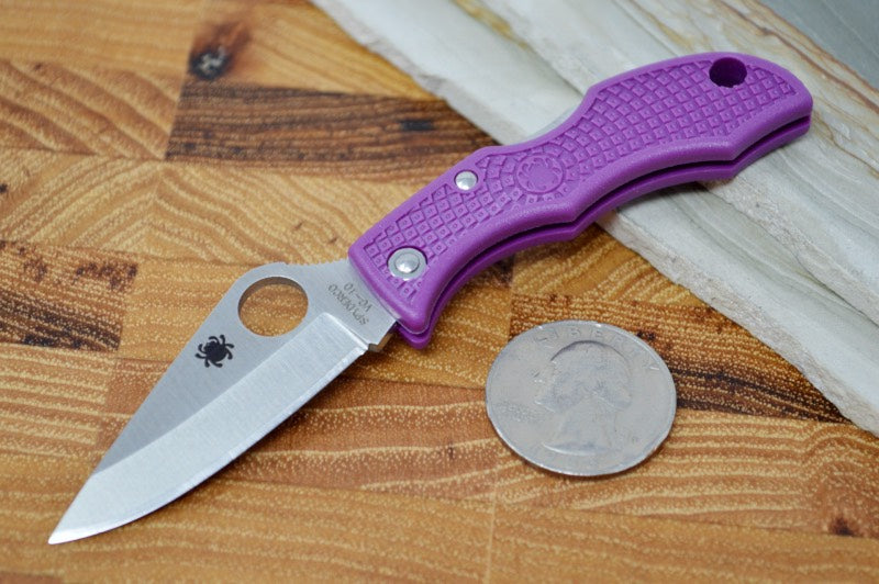 Spyderco Ladybug - Purple FRN Handle / Satin VG10 Plain Blade LPRP3