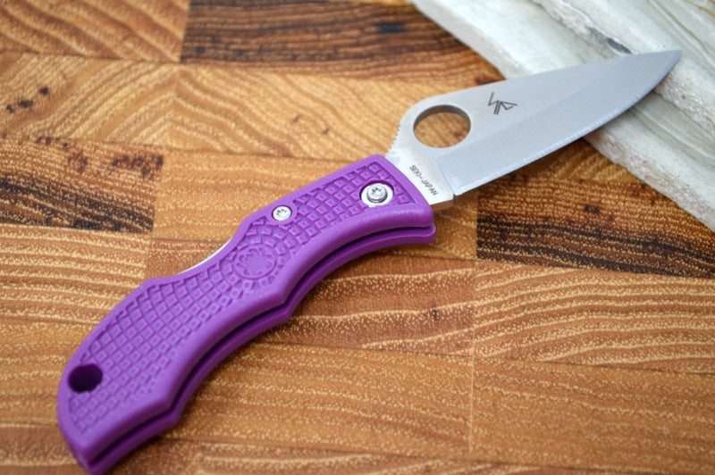 Spyderco Ladybug - Purple FRN Handle / Satin VG10 Plain Blade LPRP3