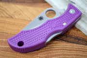 Spyderco Ladybug - Purple FRN Handle / Satin VG10 Plain Blade LPRP3 - Northwest Knives