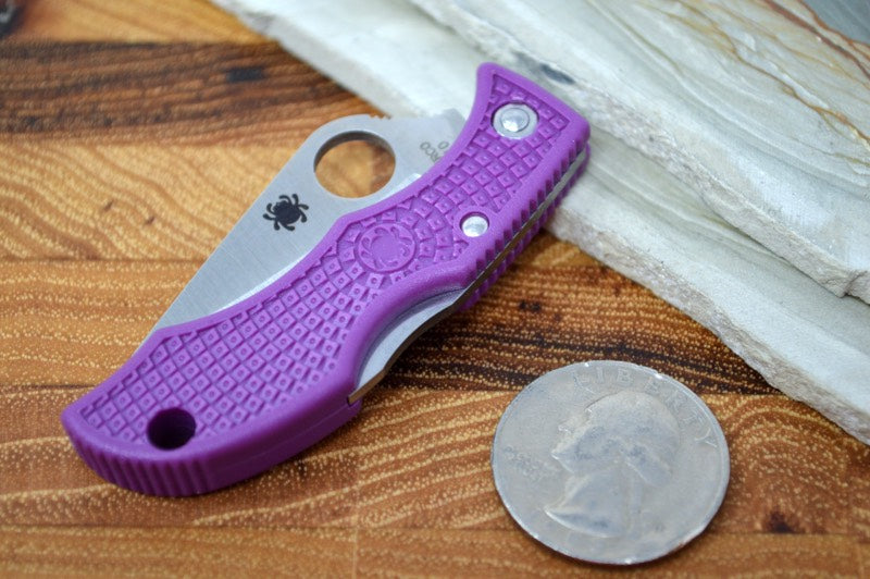 Spyderco Ladybug - Purple FRN Handle / Satin VG10 Plain Blade LPRP3 - Northwest Knives