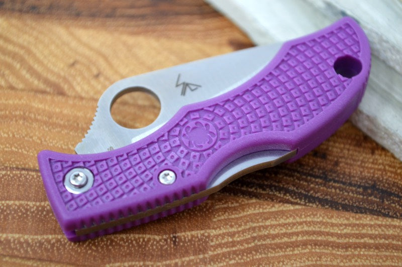 Spyderco Ladybug - Purple FRN Handle / Satin VG10 Plain Blade LPRP3