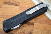Microtech Scarab II OTF - Stonewash Finish / Single Edge / Aluminum Black Handle  - 278-10 - Northwest Knives