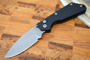 Pro Tech Strider SnG - Black Aluminum Handle / Blasted Blade 2401-B - Northwest Knives