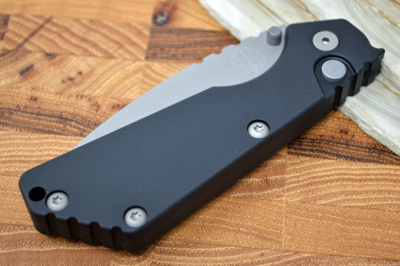 Pro Tech Strider SnG - Black Aluminum Handle / Blasted Blade 2401-B - Northwest Knives