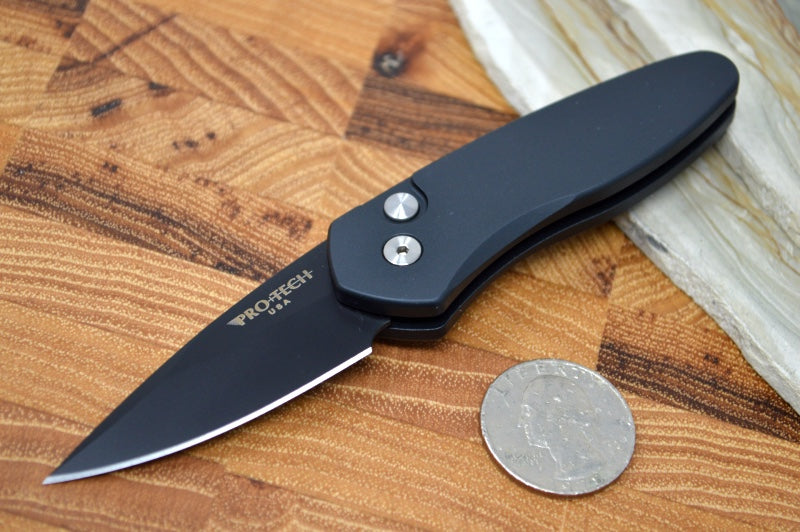 Pro Tech Sprint Auto - Black Handle - Black S35VN Blade