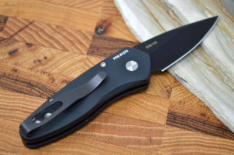 Pro Tech Sprint Auto - Black Handle - Black S35VN Blade