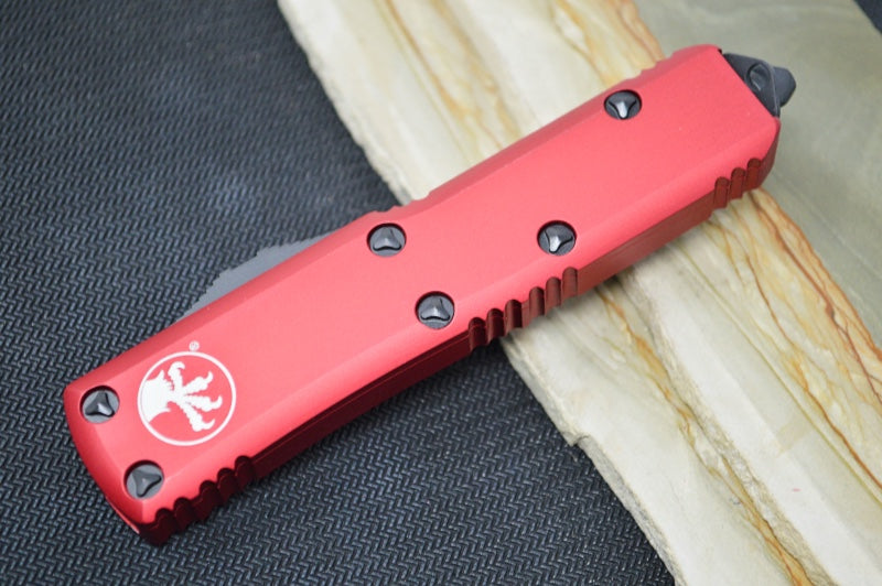 Microtech UTX-85 OTF - Dagger Style / Black Blade / Red Body - 232-1RD