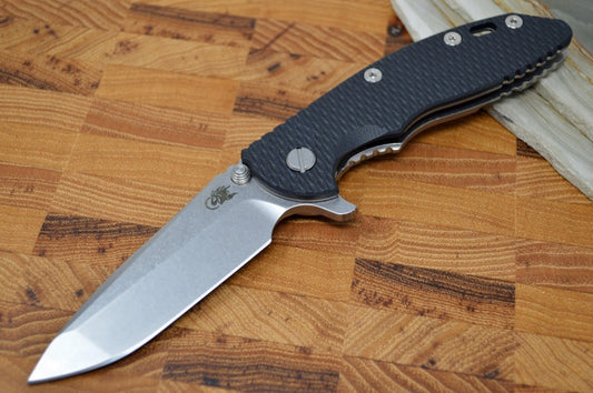 Rick Hinderer Knives XM-18 - 3.5" Spanto Blade / Stonewash Finish / Black G-10 Handle