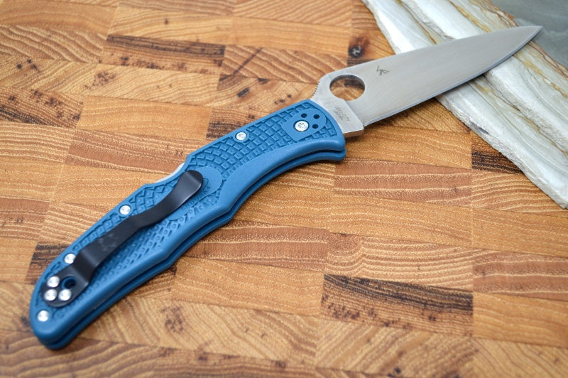 Spyderco Endura - Blue Handle / Satin Blade / K390- C10FPK390 - Northwest Knives