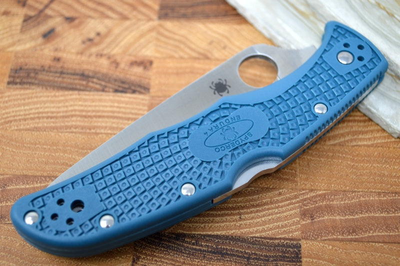 Spyderco Endura - Blue Handle / Satin Blade / K390- C10FPK390