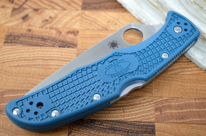 Spyderco Endura - Blue Handle / Satin Blade / K390- C10FPK390 - Northwest Knives