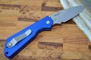 Pro Tech Strider SnG - Blue Aluminum Handle / Stonewash Blade 2401-BLUE - Northwest Knives
