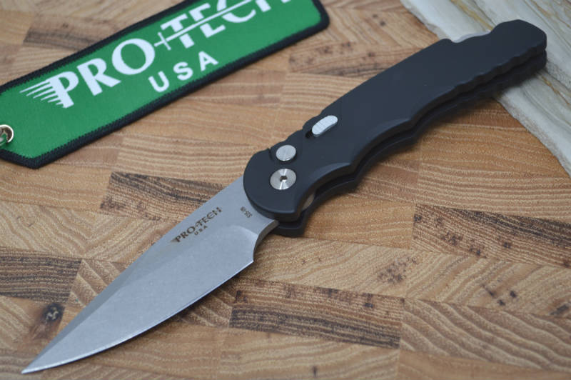 Pro Tech Tactical Response 5 Auto - Stonewash Blade / Black Handle