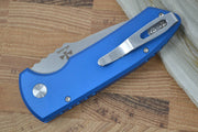 Pro Tech SBR Auto - Blue Handle / Stonewash Plain Blade - Northwest Knives