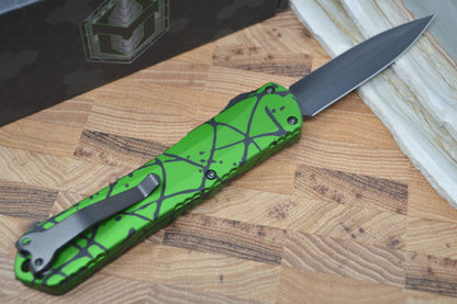Heretic Knives Manticore X OTF - Green w/ Black Splash Handle / Black DLC Blade