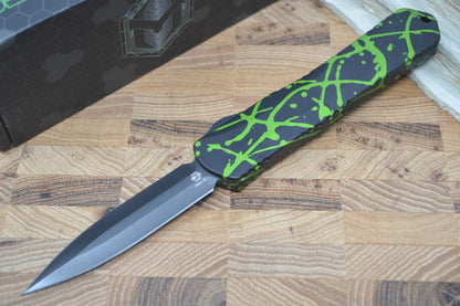 Heretic Knives Manticore X OTF - Green Splash / Black DLC Blade