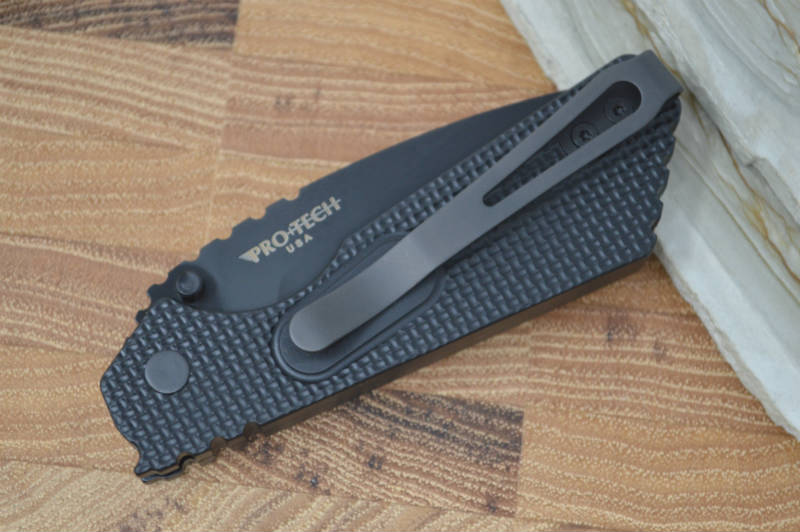 Pro Tech Strider PT Auto - Black Handle w/ Super Grip Knurl