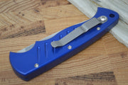 Piranha Knives "Pocket" - 154CM Blade / Blue Aluminum Handle - Northwest Knives