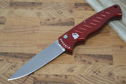 Piranha Knives "Pocket" - 154CM Blade / Red Aluminum Handle - Northwest Knives