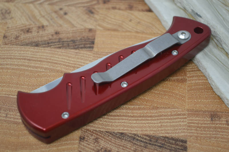 Piranha Knives "Pocket" - 154CM Blade / Red Aluminum Handle