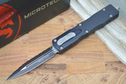 Microtech Dirac OTF - Full Serrated Double Edge / Black Blade 225-3 - Northwest Knives