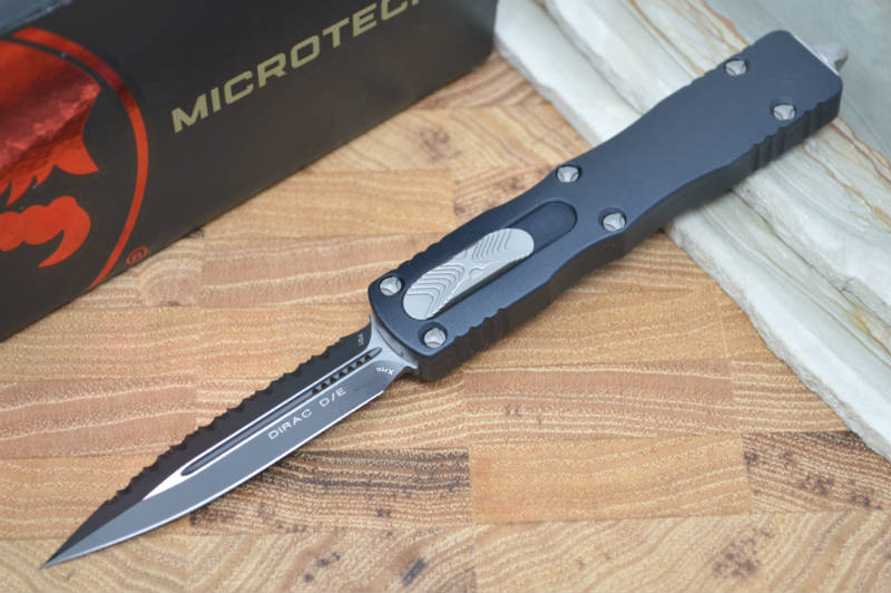 Microtech Dirac OTF - Full Serrated Double Edge / Black Blade 225-3 - Northwest Knives