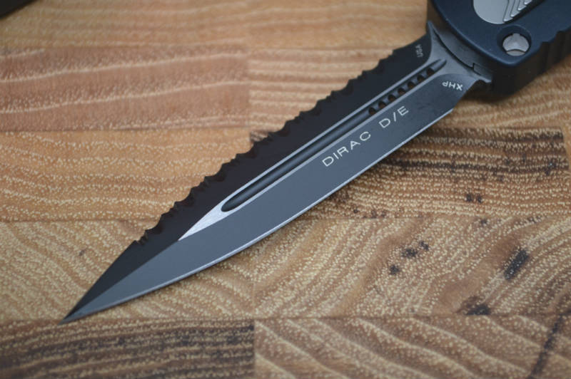 Microtech Dirac OTF - Full Serrated Double Edge / Black Blade 225-3 - Northwest Knives