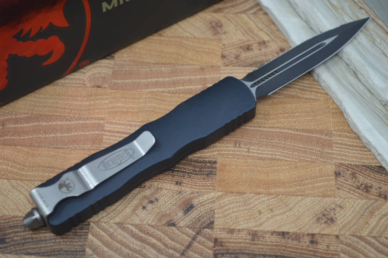 Microtech Dirac OTF - Full Serrated Double Edge / Black Blade 225-3 - Northwest Knives