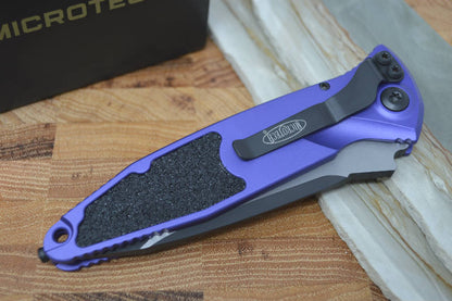 Microtech SOCOM Elite Auto - Tanto Black Blade / Purple Handle 161A-1PU - Northwest Knives