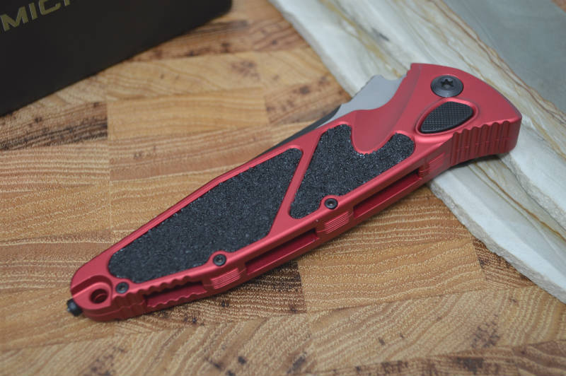 Microtech SOCOM Elite Auto - Tanto Black Blade / Red Handle 161A-1RD - Northwest Knives