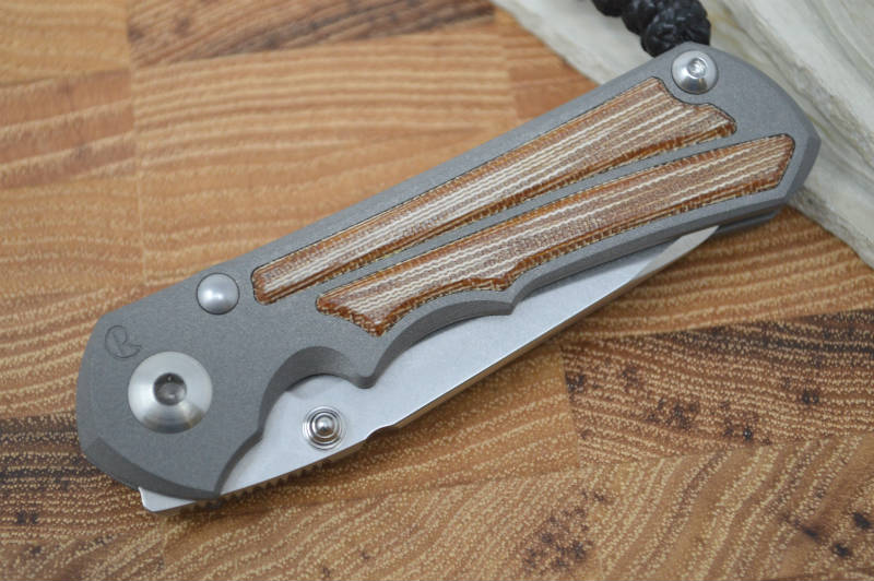 Chris Reeve Knives Small Inkosi - Natural Canvas Micarta Inlays - Insingo Blade - Northwest Knives