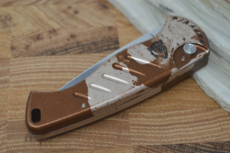 Piranha Knives "Fingerling" - 154CM Blade / Camo Aluminum Handle