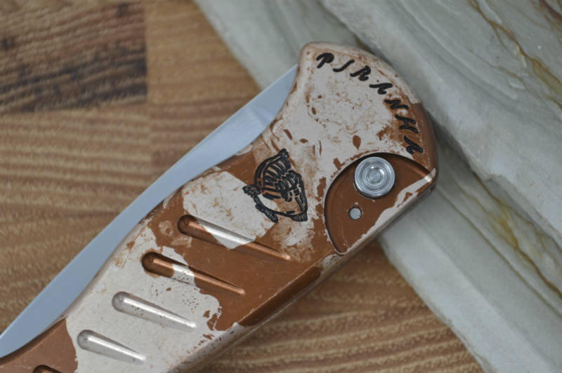 Piranha Knives "Fingerling" - 154CM Blade / Camo Aluminum Handle