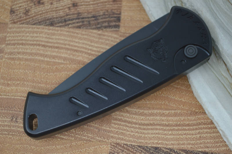 Piranha Knives "Fingerling" - 154CM Black Blade / Black Aluminum Handle