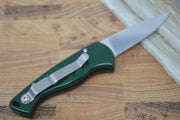 Piranha Knives "Fingerling" - 154CM Blade / Green Aluminum Handle - Northwest Knives