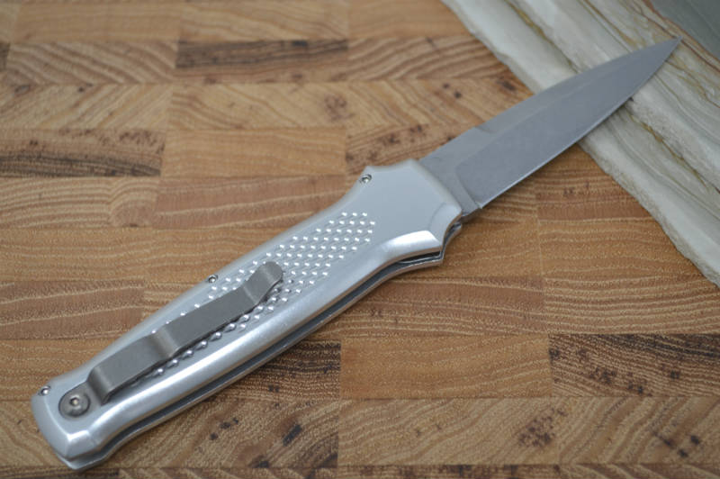 Piranha Knives "Prowler" - 154CM Blade / Silver Aluminum Handle