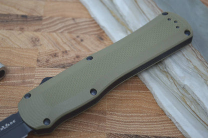 Green Handle Knife | Black Double-Edged Blade | Northwest Knives