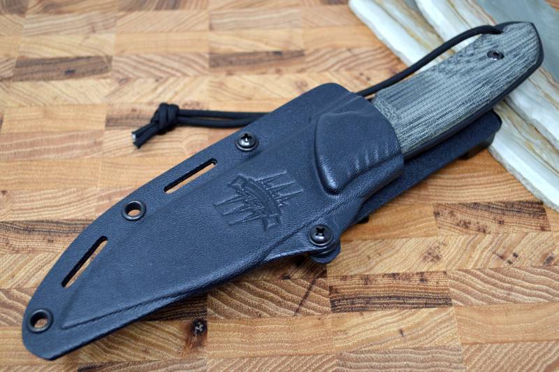 The Attleboro Knife - Black Blade w/ Black Boltaron Sheath