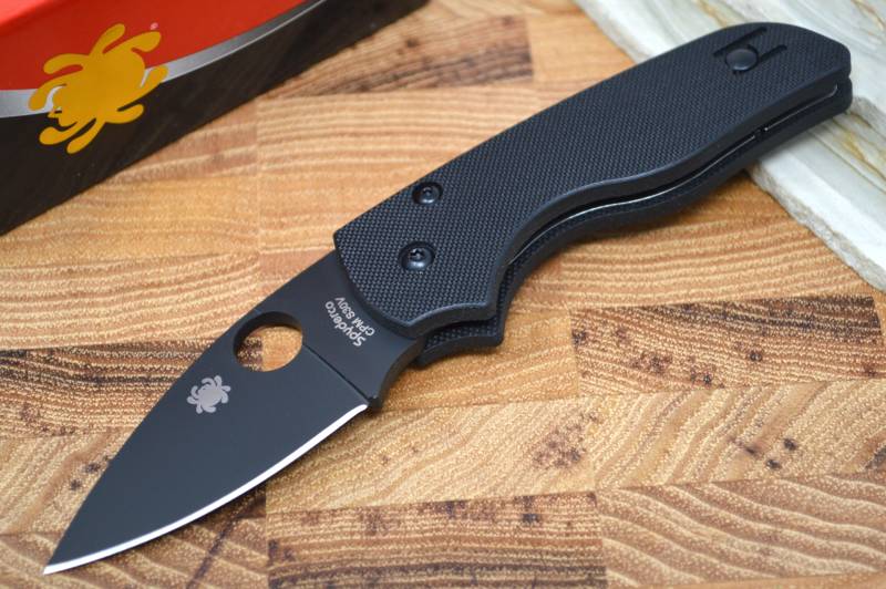 Spyderco Lil Native Compression Lock - Black G10 / Black CPM-S30V Blade - Northwest Knives