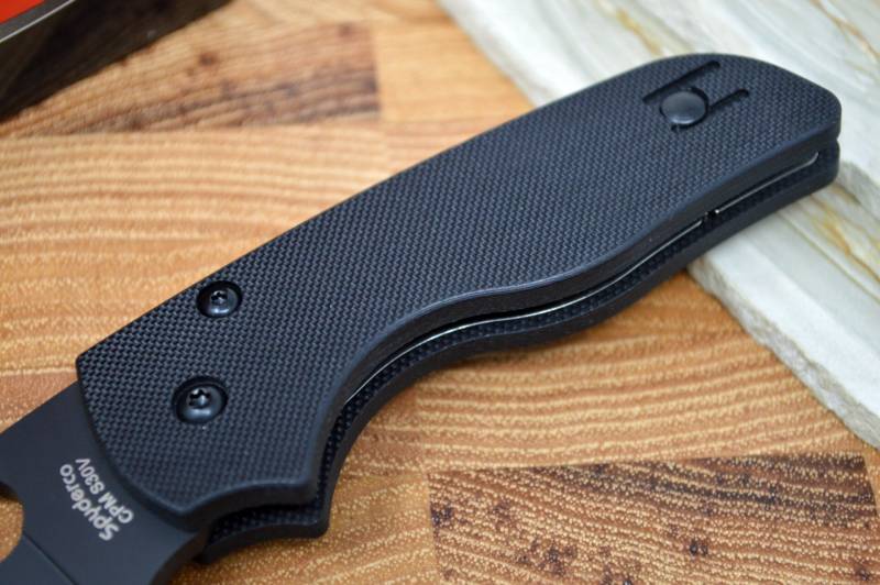 Spyderco Lil Native Compression Lock - Black G10 / Black CPM-S30V Blade - Northwest Knives