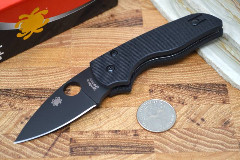 Spyderco Lil Native Compression Lock - Black G10 / Black CPM-S30V Blade - Northwest Knives