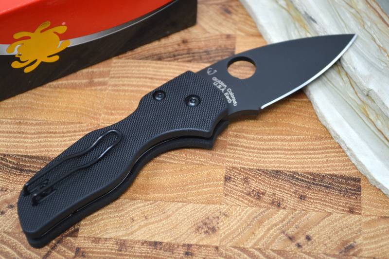 Spyderco Lil Native Compression Lock - Black G10 / Black CPM-S30V Blade - Northwest Knives