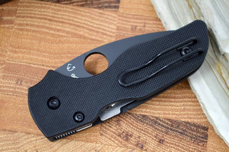 Spyderco Lil Native Compression Lock - Black G10 / Black CPM-S30V Blade - Northwest Knives
