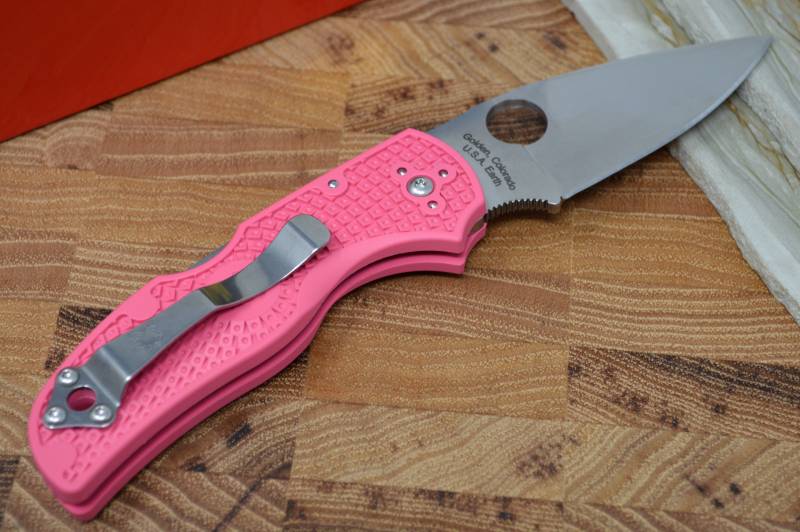Spyderco Native 5 - Pink FRN Handle / CPM-S30V Blade - Northwest Knives