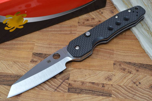 Spyderco Smock - Black CF Handle / CPM-S30V Satin Blade