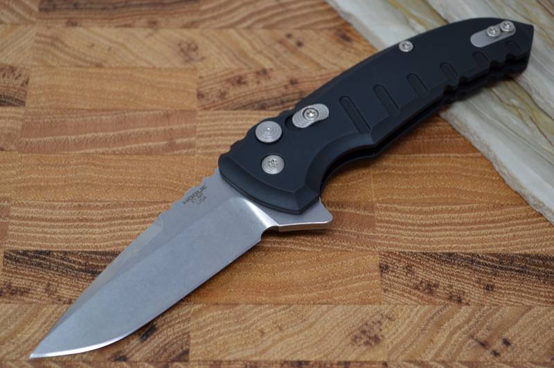 Hogue Knives X1 Microflip - Black Aluminum Handle / CPM-154 Blade