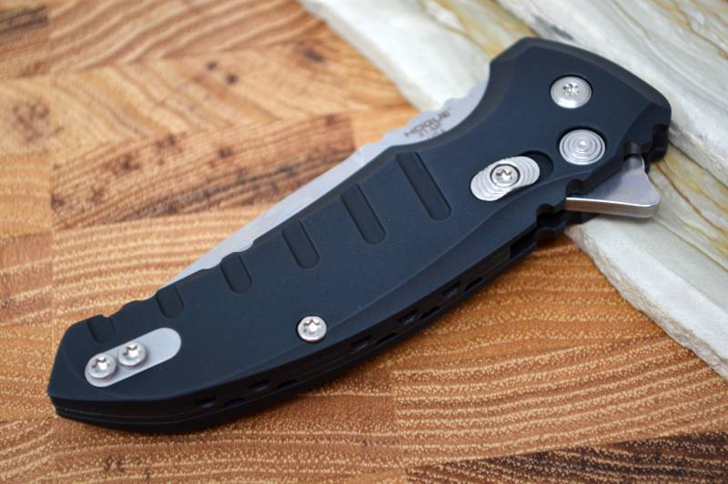 Hogue Knives X1 Microflip - Black Aluminum Handle / CPM-154 Blade