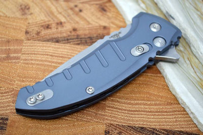 Hogue Knives X1 Microflip - Grey Matte Aluminum Handle / 154CM Blade