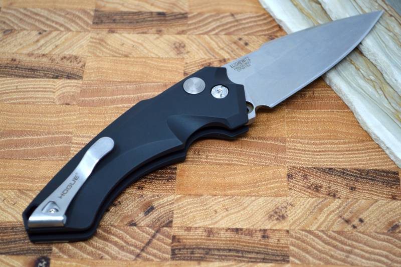 Hogue Knives EX A05 Auto - Black Aluminum Handle / 154CM Blade